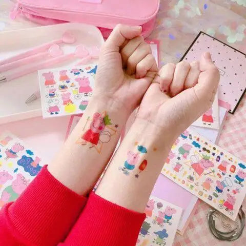 🔵 Peppa Pig Tattoo Stickers Декора 🐷🎉 - Кипр