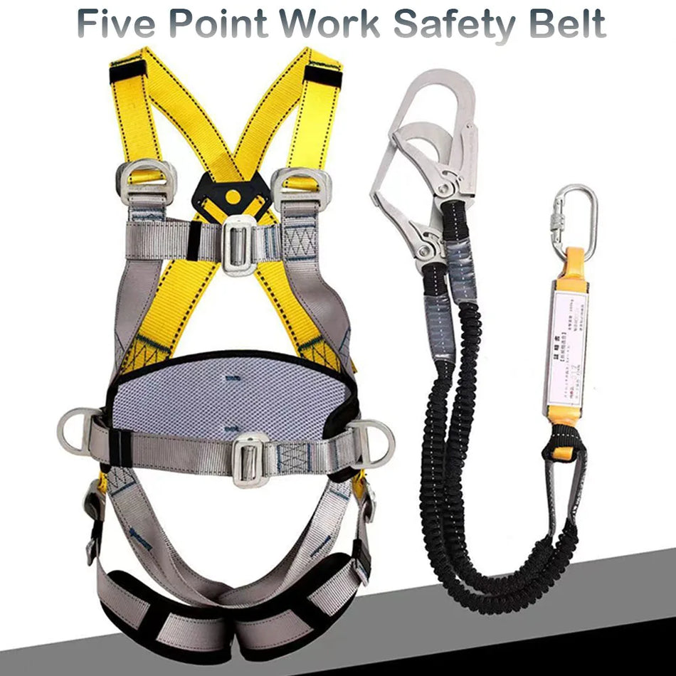 Full Body Five Point Harness Safety Belt 🌟 High Load-Bearing Capacity for Outdoor Activities