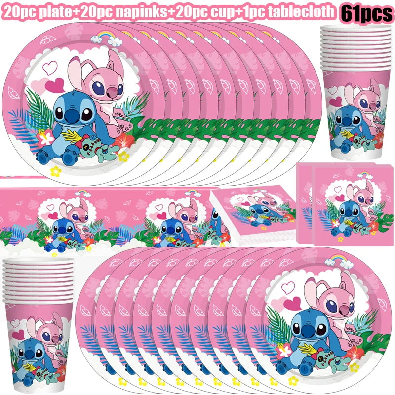 Lilo and Stitch Pink Birthday Party Decorations Set - Cyprus