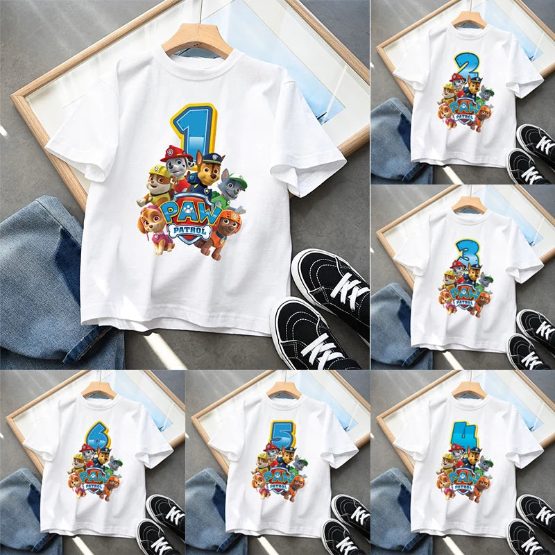 Pfotenpatrouille süßes Sommer -Baumwoll -T -Shirt für Kinder - Zypern