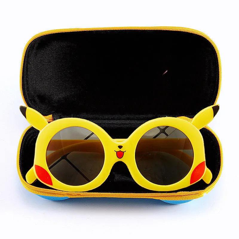 Anime Pokémon Sunglasses Set with Pikachu Figure for Kids