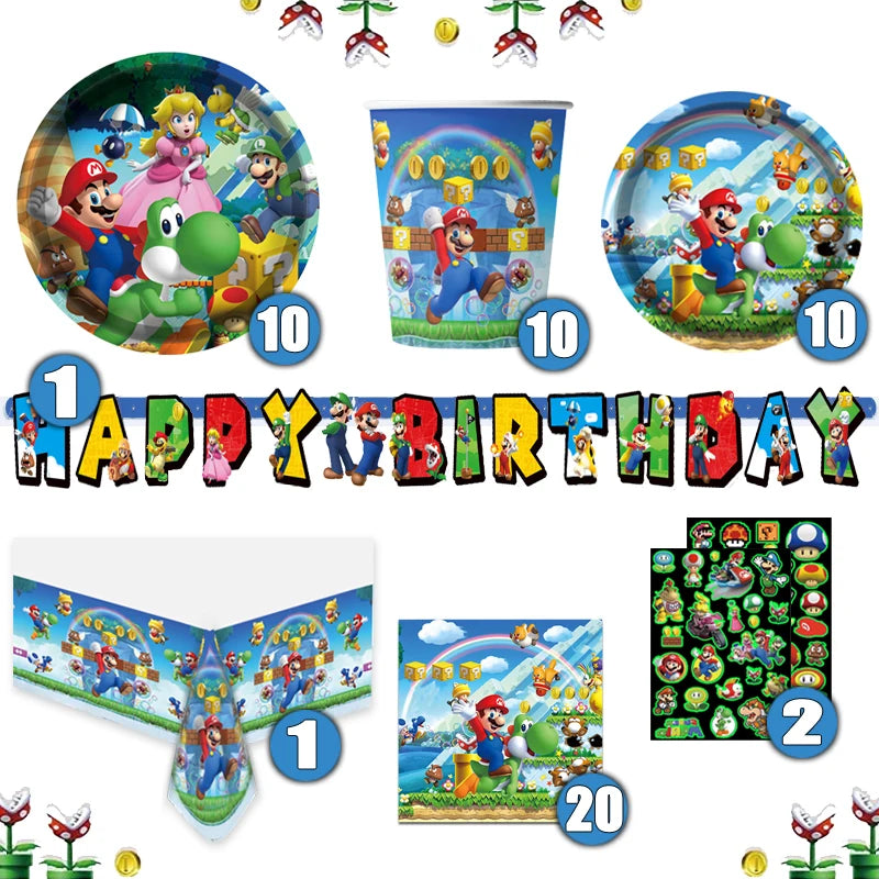 Super Mario Bros Birthday Party Decoration Set - Zypern