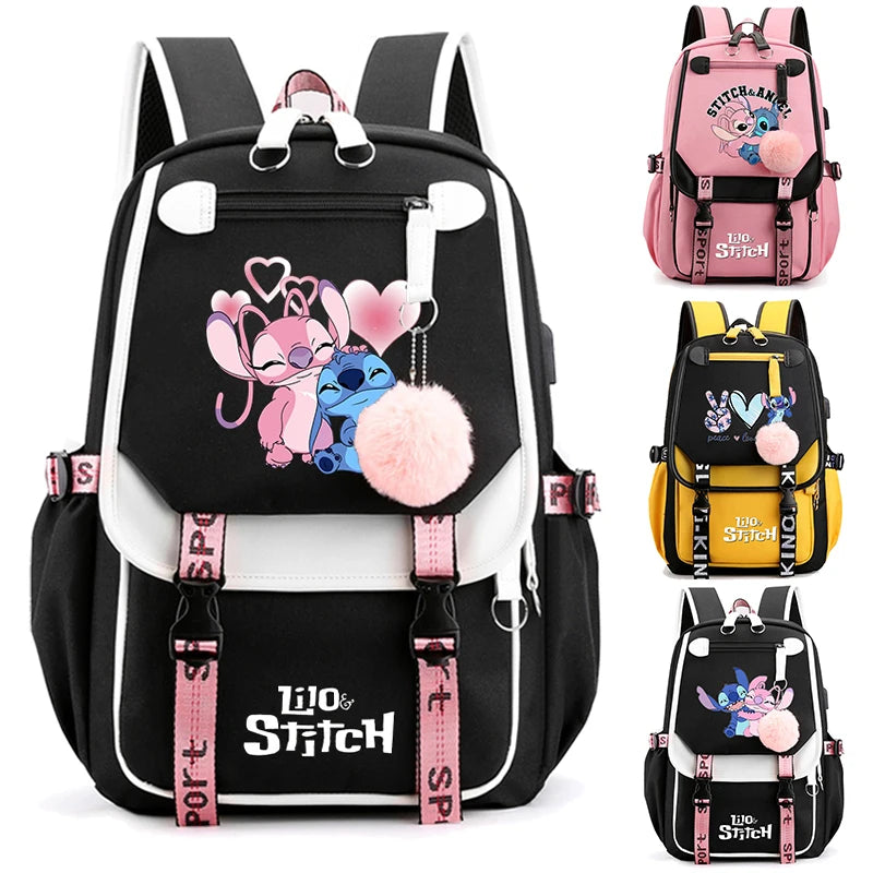 Lilo Stitch Teenager -Rucksack für Mädchen - wasserdichte Rucksack mit einzigartigen Zeichentrickfiguren - Zypern