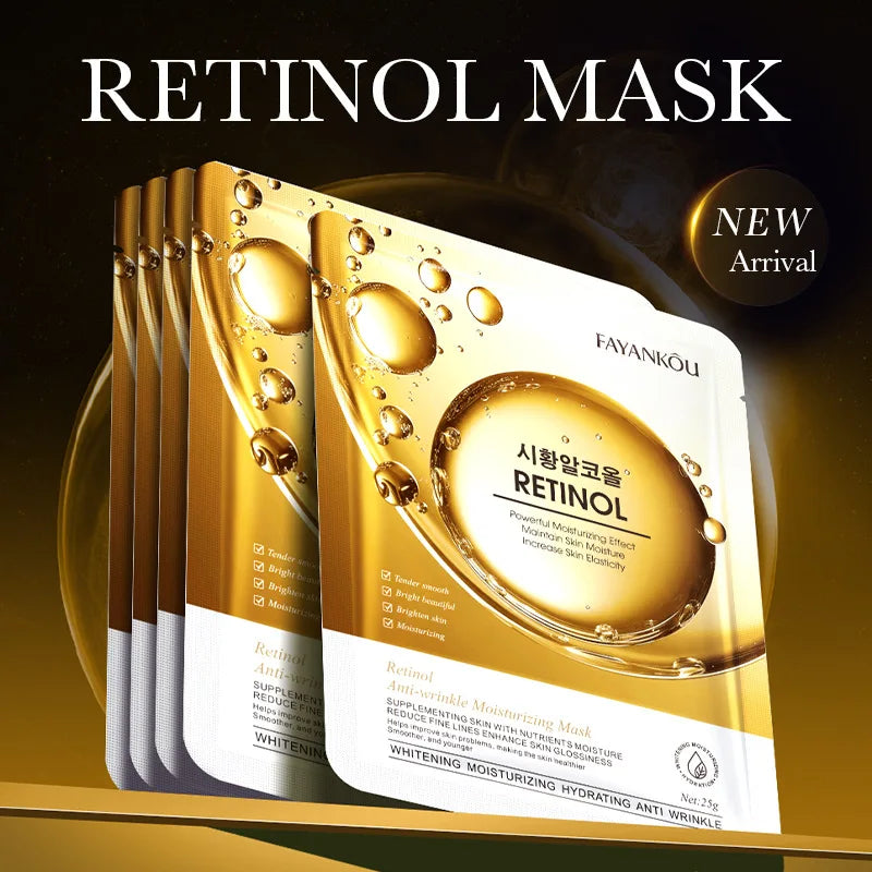 Vitamin C Niacinamide Retinol Face Mask Set - 10 Hydrating Korean Masks - Cyprus