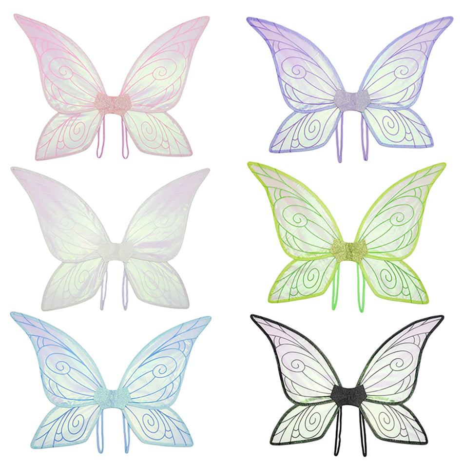 Shiny Transparent Fairy Angel Butterfly Wings Costume Prop for Party Decor - Cyprus