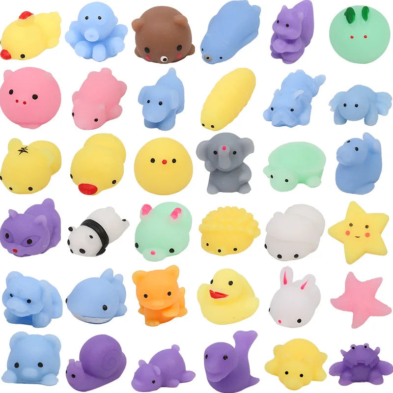 🔵 20-50PCS Kawaii Squishies Mochi Anima Squishy Toys For Kids Antistress Ball Squeeze Party Favors Stress Relief Toys For Birthday