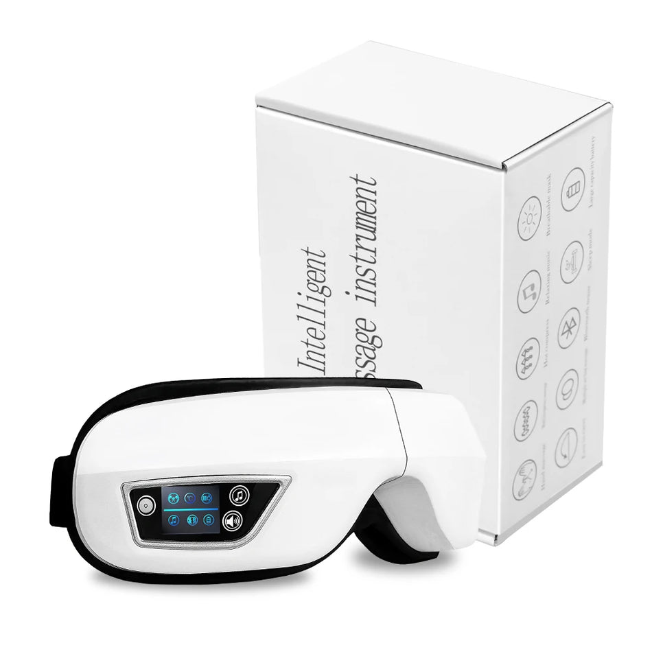 Smart Eye Massagegerie mit Heiz Airbag Vibration Bluetooth Music Massage Augenmaske für Augenbelastung Trockene Augen verbessern den Schlaf