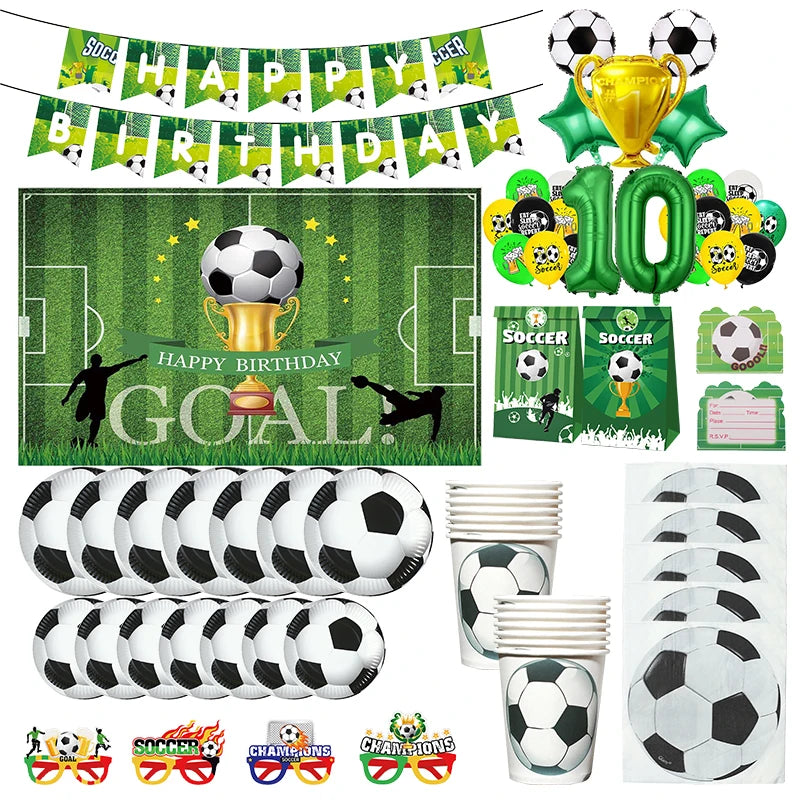 🔵 Football Soccer Birthday Party Decorations Kit - Cyprus