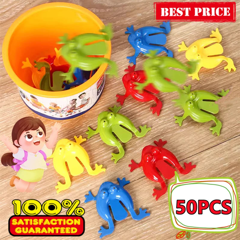 Jumping Frog Toys 50PCS Stress Relief Kids Birthday Party Gifts - Cyprus