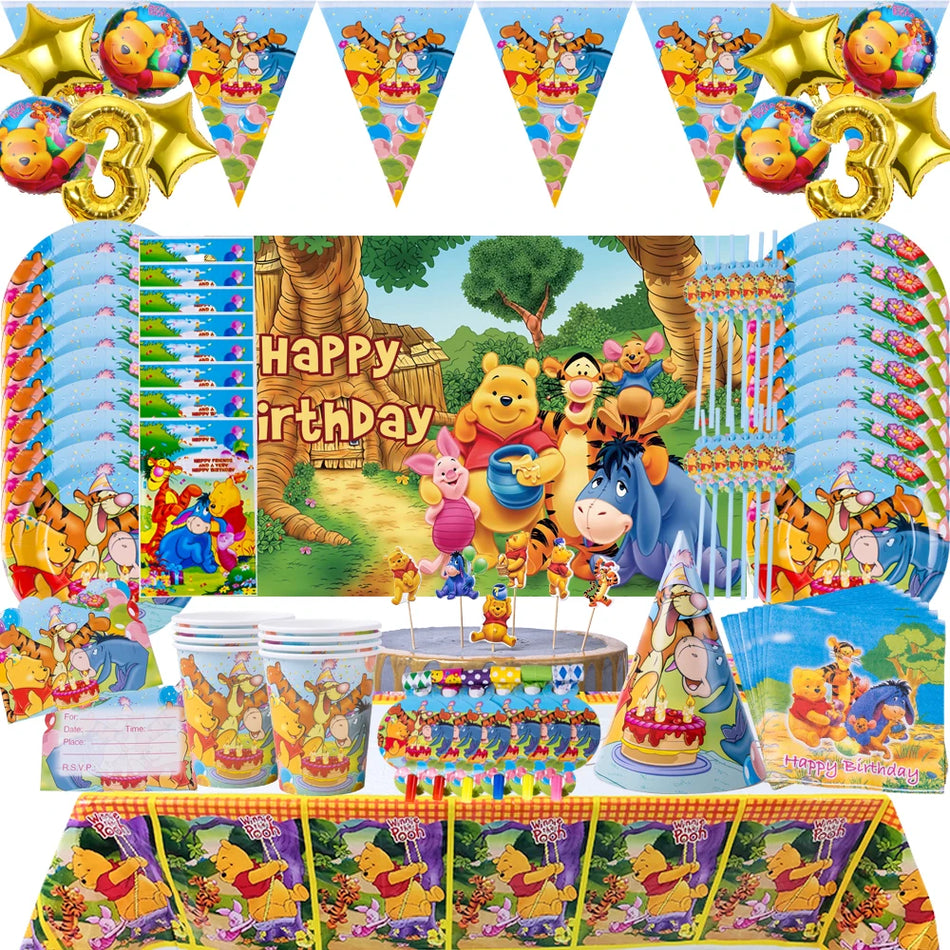 Disney Winnie the Pooh Birthday Party Disposable Tableware Set - Cyprus