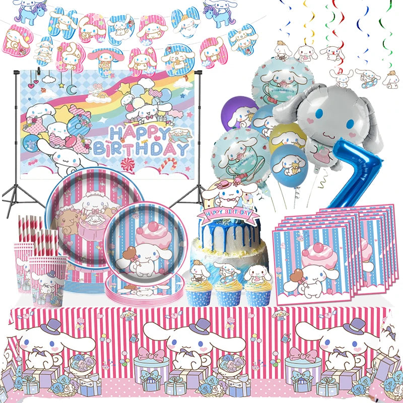 Cinnamoroll -Geburtstagsfeier -Dekorationen Set - Zypern