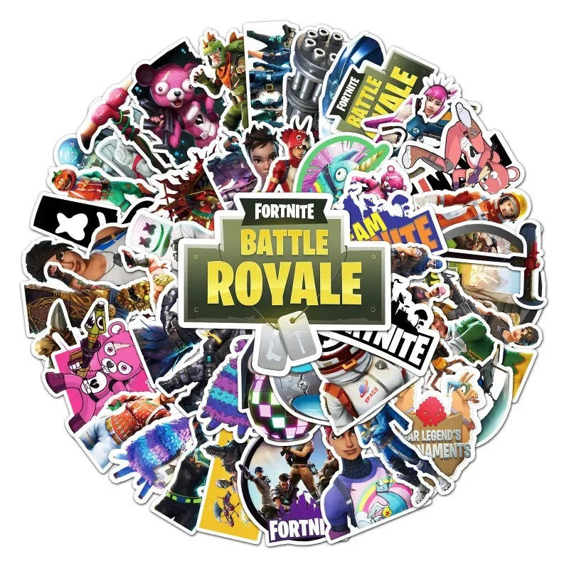 Fortnite Graffiti Stickers - 50pcs Waterproof Anime Accessories for All Ages - Cyprus