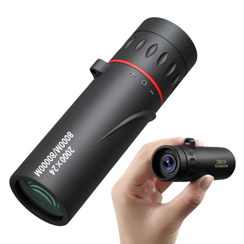 2000x24 Μονοκαλλιώδες τηλεσκόπιο Mini Portable HD Night Vision Blanocular Αδιάβροχη υπαίθρια κάμπινγκ αναρρίχηση τηλεσκόπων πουλιών