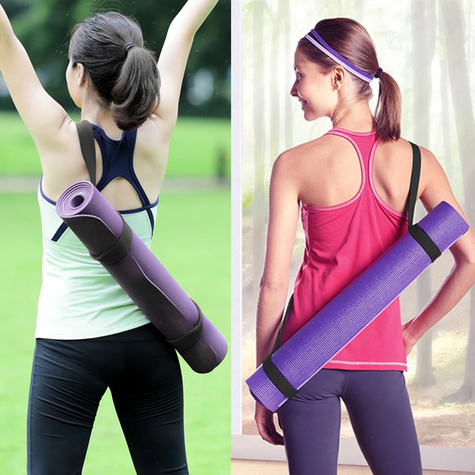 Adjustable Yoga Mat Sling Carrier - Sport Shoulder Strap for Home Gym