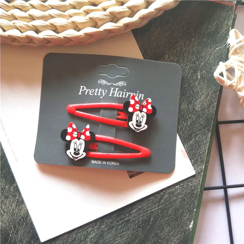 Disney Mickey Minnie Bow Hairpin - Kızlar İçin Büyüleyici Karikatür Saç Aksesuarı - Kıbrıs