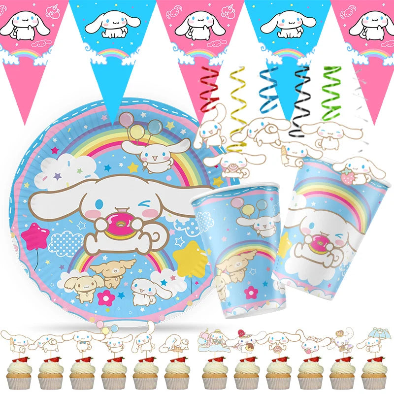 Miniso Cinnamoroll Disposable Party Tableware Set for Kids Birthday - Cyprus