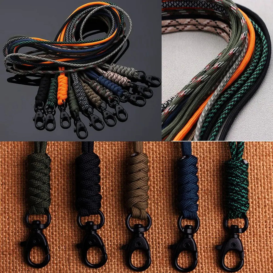 Outdoor Paracord Keychain Lanyard with Rotatable Buckle - Cyprus