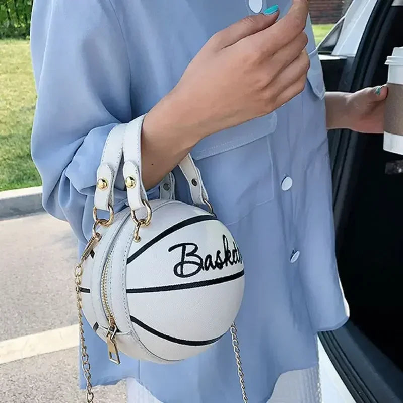 Women's Versatile Round Basketball Crossbody Bag