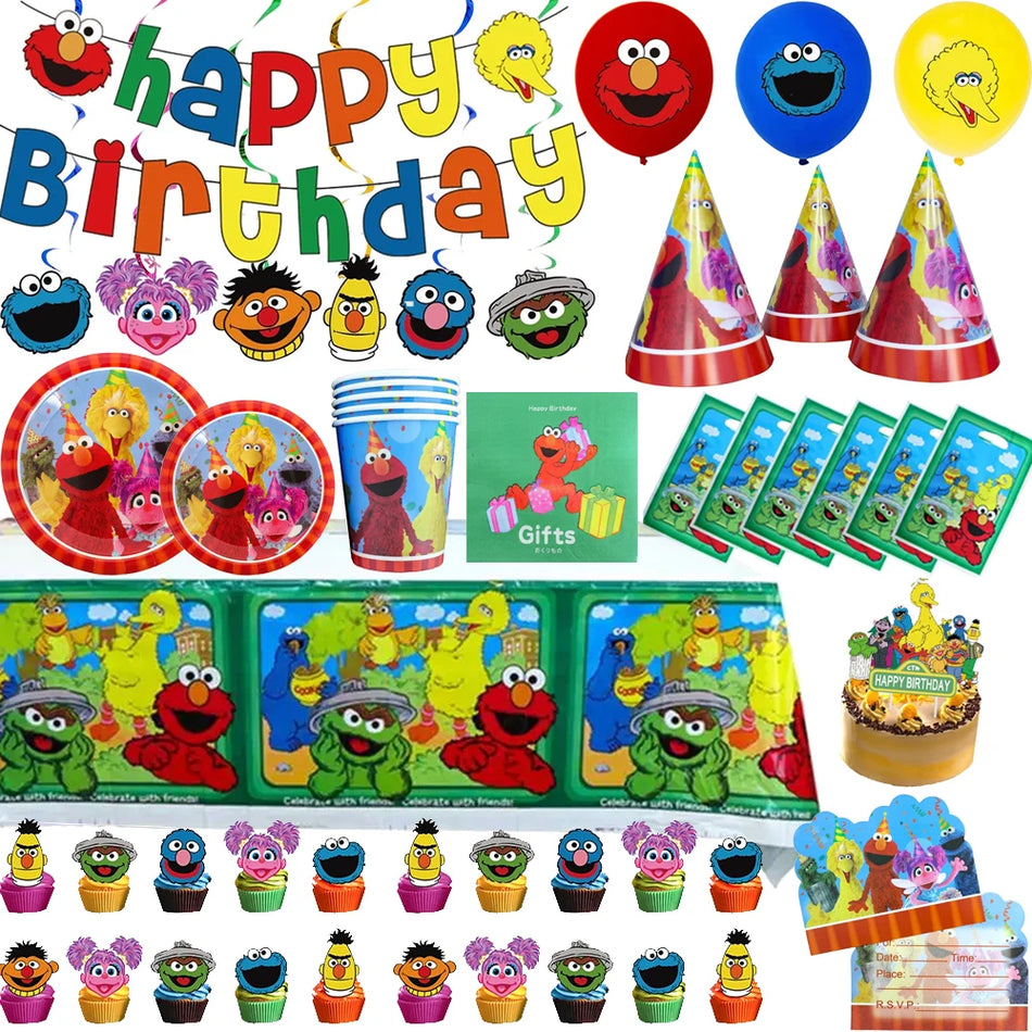 Cartoon Street Sesame Party Party Party Set - Κύπρο