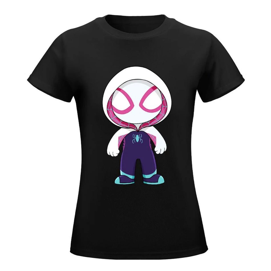 Cute Cartoon Ghost Spider T-Shirt for Girls - Cyprus