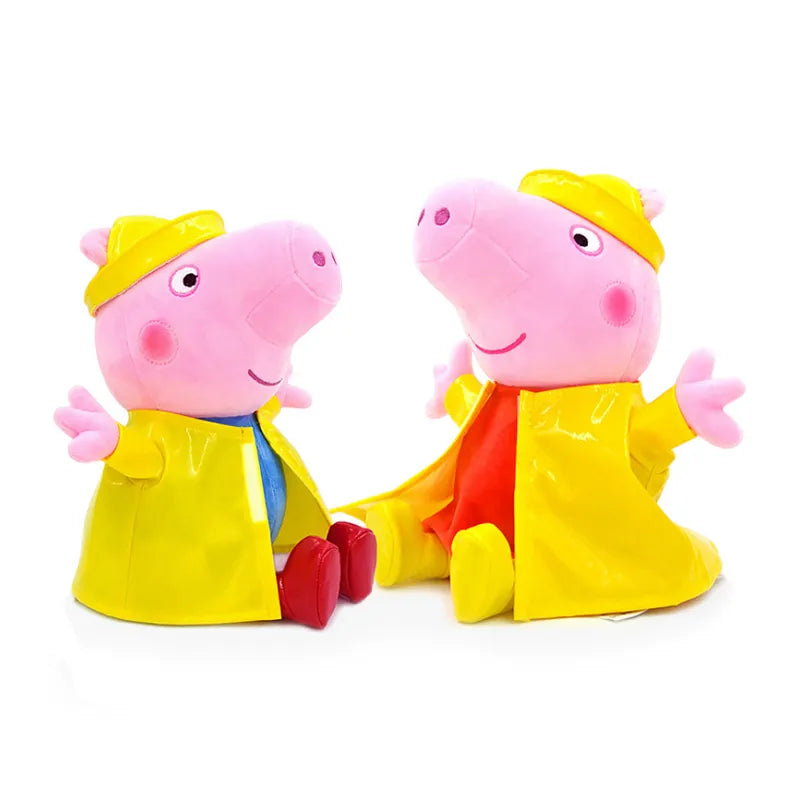 Peppa Pig Peggy Stuffed Plush Doll Raincoat Coat Theme Series Simulation Model Peggy George Character Doll Children Holiday Gift - Cyprus