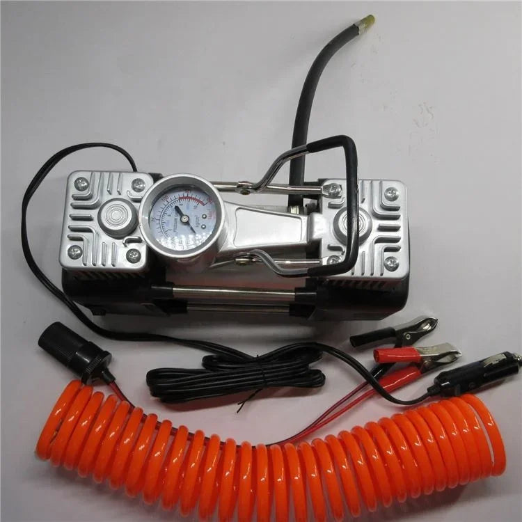 AUTOROUT Double Cylinder Air Compressor Suv Truck 12v Mini Portable Tire Inflator OEM Design Electric Air Pump For Car