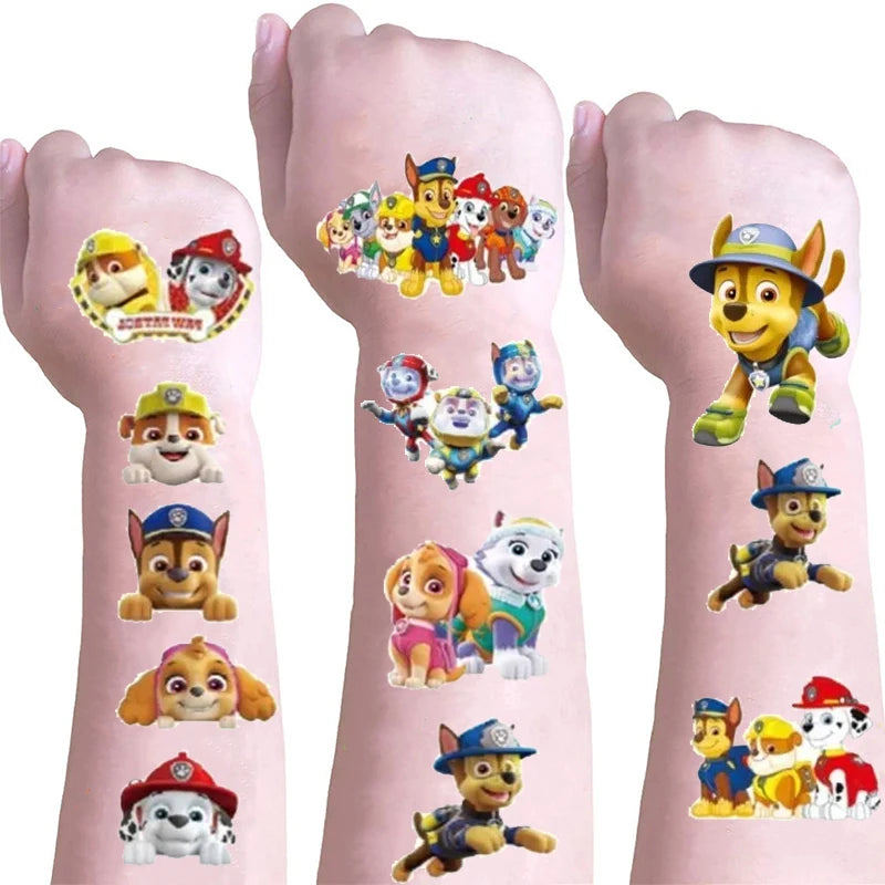 Paw Patrol Waterproof Tattoo Stickers - Ideal for Birthday Parties - Cyprus