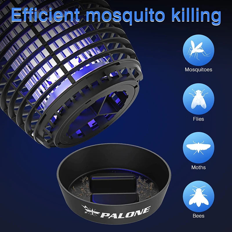 4500V Electric Shock Outdoor Mosquito Killer Lamp - Rainproof & Wide Coverage