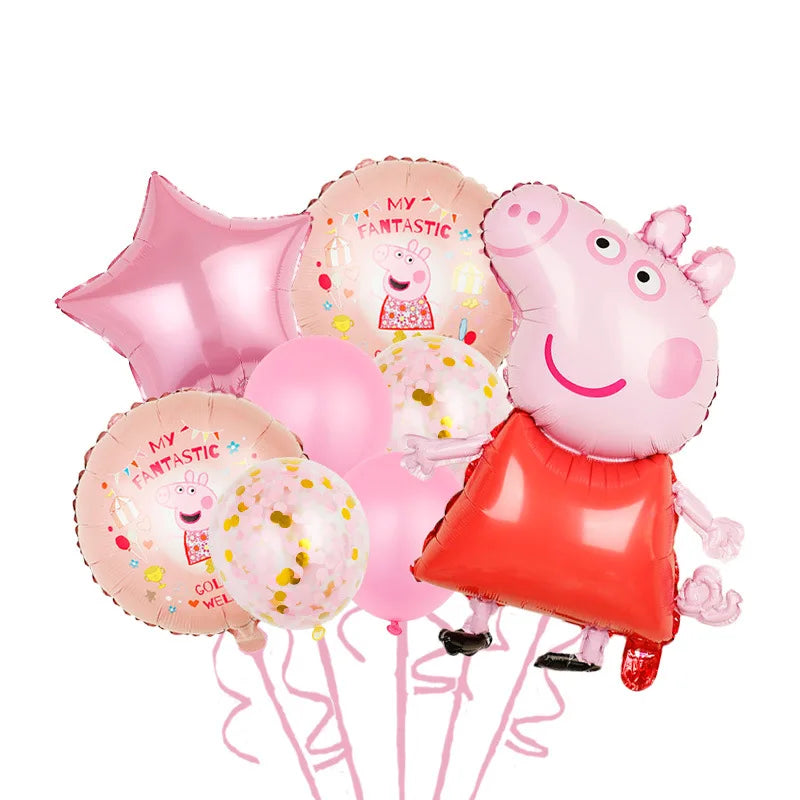 🔵 Peppa Pig & George Party Balloon Set - Cyprus