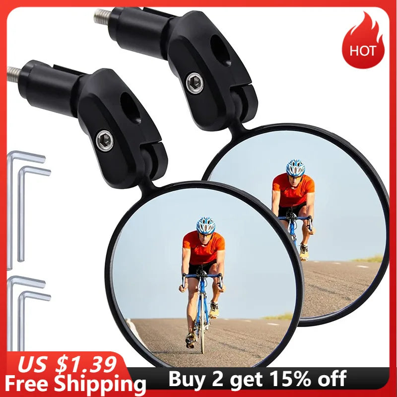 360° Wide-Angle Adjustable Bike Rearview Mirror