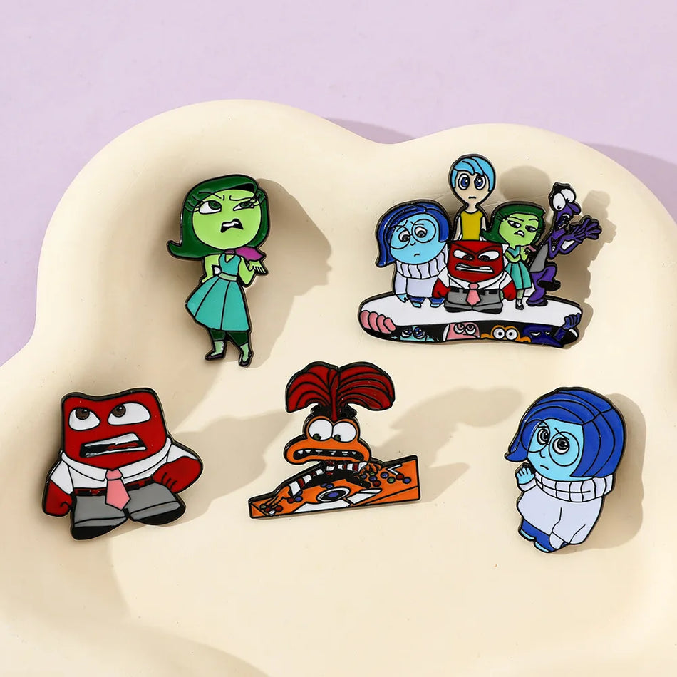 Inside Out 2 Brooches Enamel Pin Kids Clothes Backpack Decoration - Cyprus