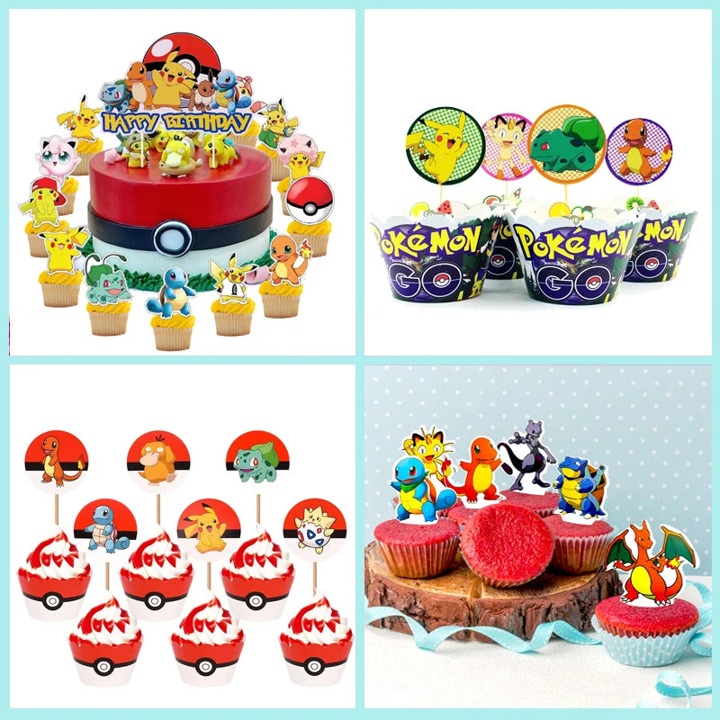 Pikachu Cupcake Toppers für Pokémon Geburtstagdekorationen - Zypern