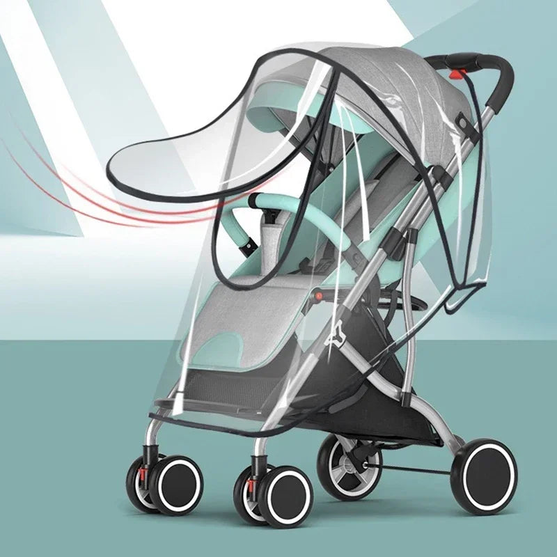 Universal Waterproof Pram Rain Cover for All-Season Protection - Cyprus