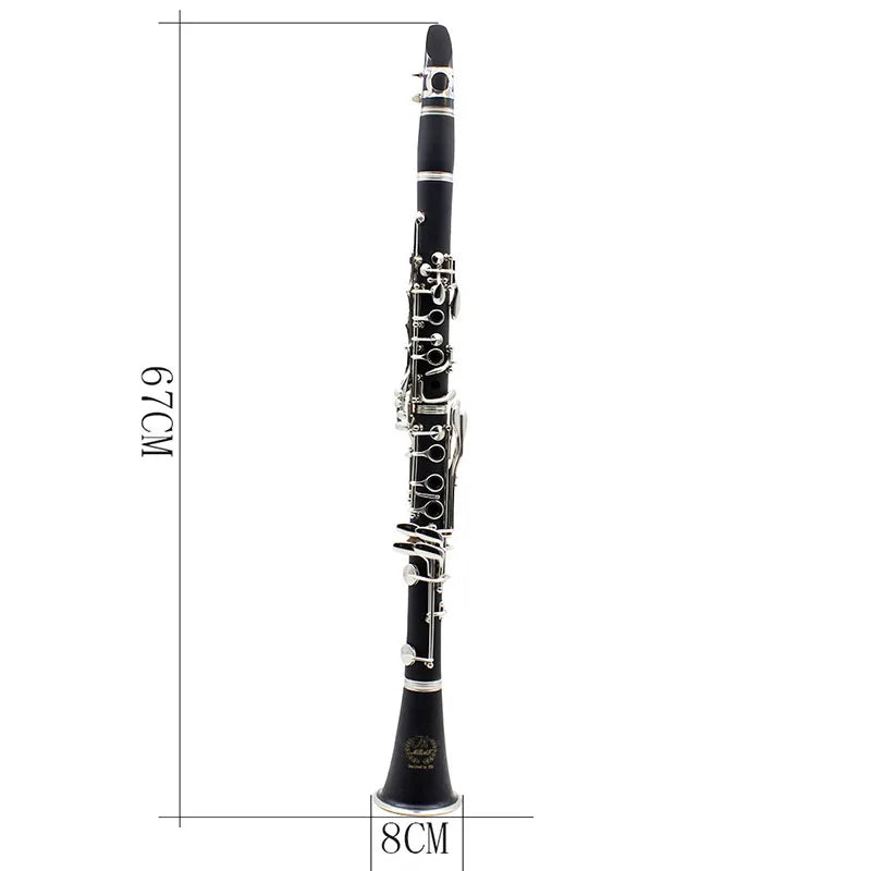 Nickel Plated Falling Tune B bB Key Clarinet 🎵🎶