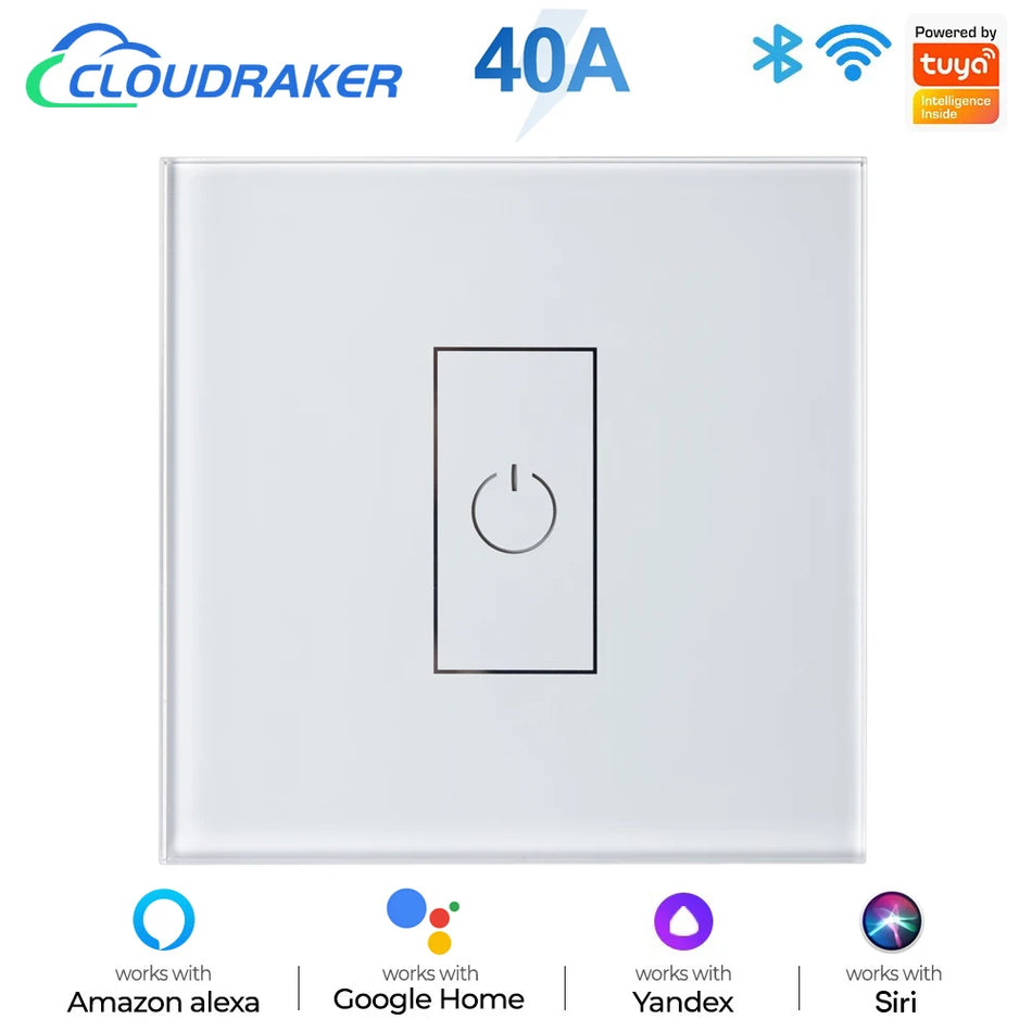 Cloudraker Tuya Akıllı WiFi 40a Ev Aletleri İçin Yüksek Güç Anahtarı