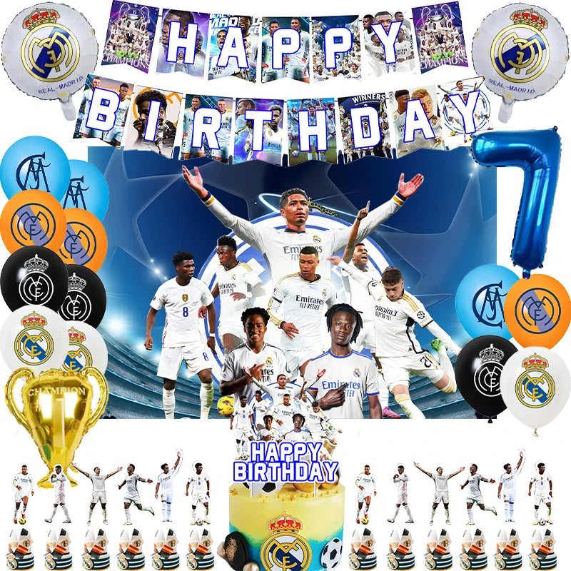 Real Madrid Football Birthday Party Balloon Decoration - Cyprus