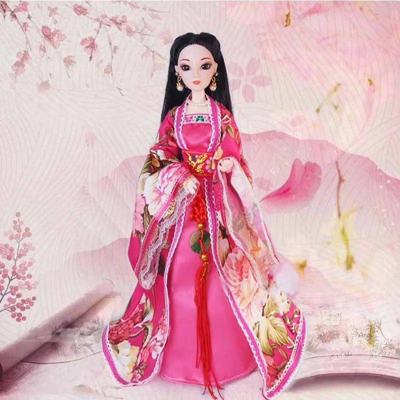Новый 30 см. Кукла Полный комплект костюм китайского стиля кукла 1/6 кукла Bjd с головными укрытиями Girl Play House Toys Toys