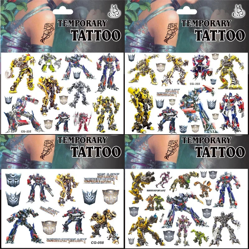 🔵 Симпатичные наклейки с татуировкой Transformers - Кипр