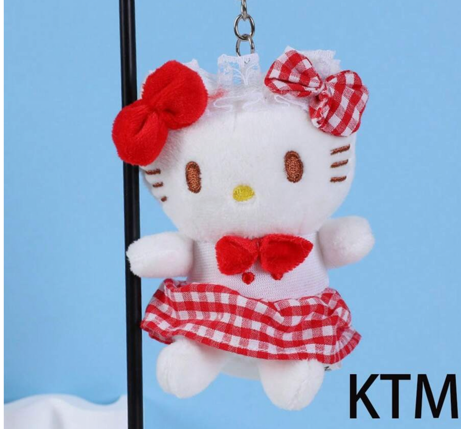 Porte-clés : Porte-clés pendentif peluche Kuromi et Hello Kitty 