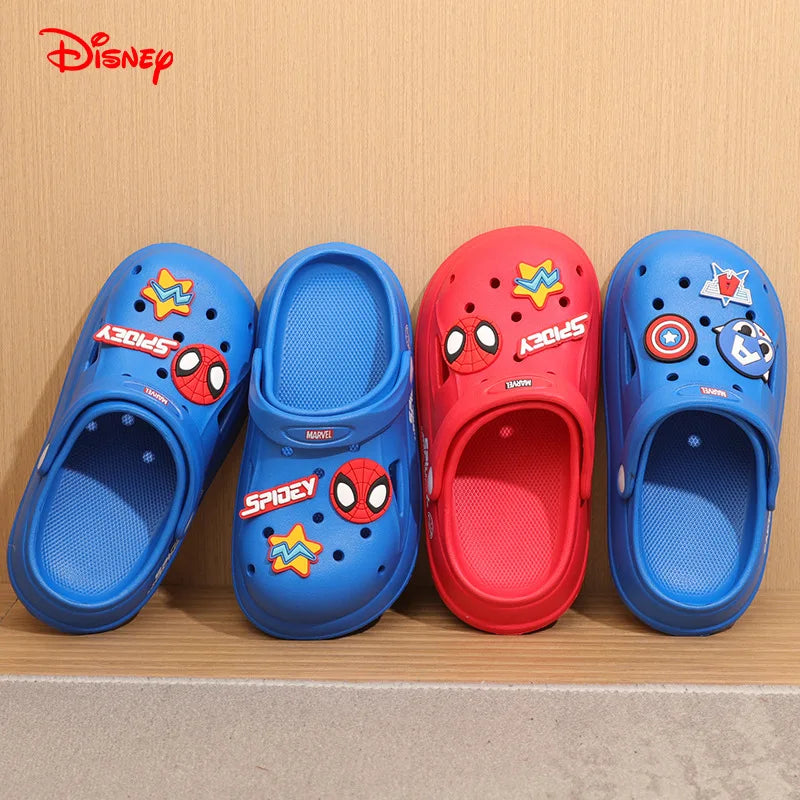 Disney Spiderman Boys Waterproof Sandals - Soft, Anti-Slip Slippers for Kids (1-6Y)