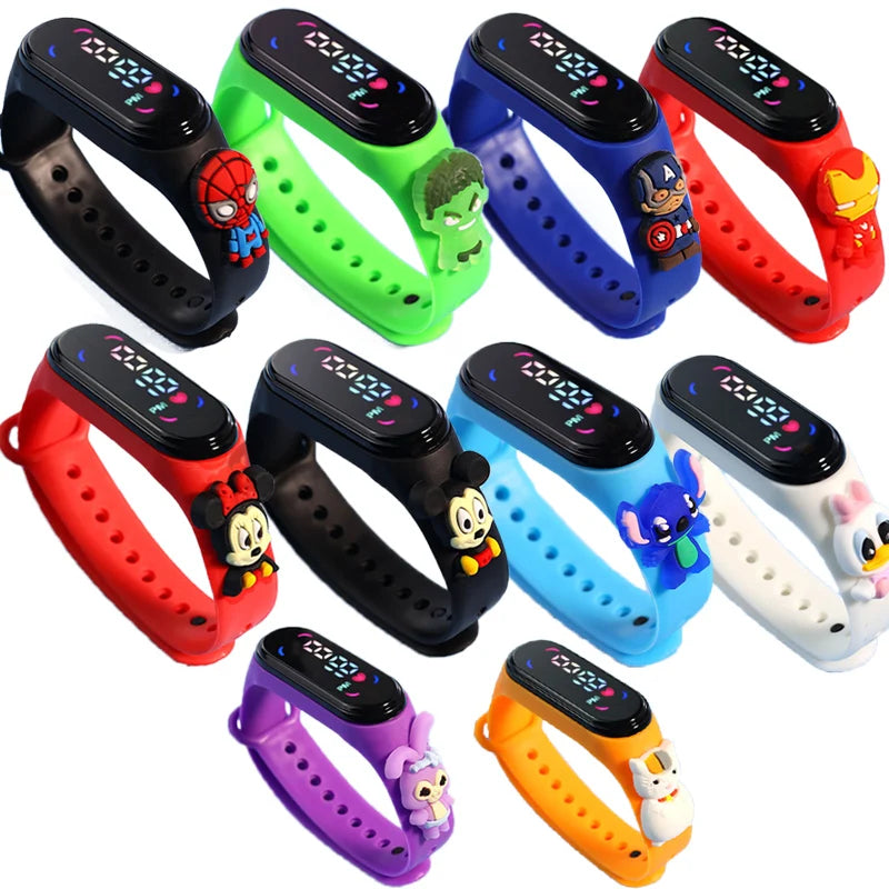 Mickey Sports Led Watch Girls için - Su geçirmez dijital bilezik