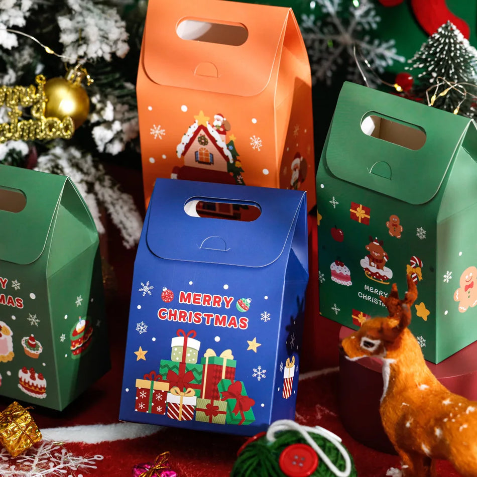 10pcs Colourful Christmas Gift Bags for Biscuits & Treats - Cyprus