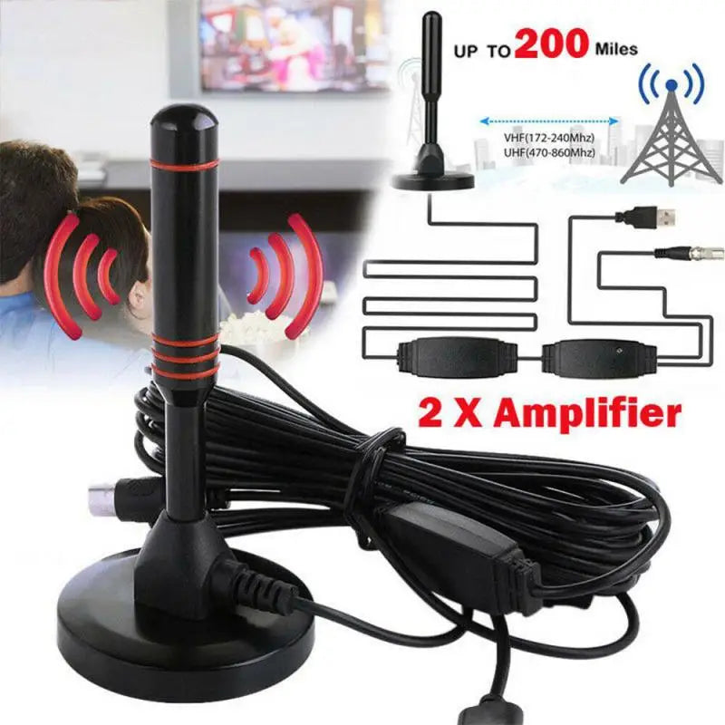 HQGC 200-Mile VHF/UHF Indoor Digital TV Antenna - Cyprus