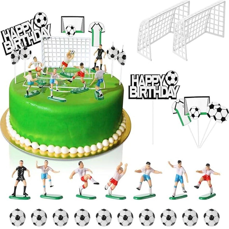 🔵 Football Game Cake Topper & Party Decor - Cyprus