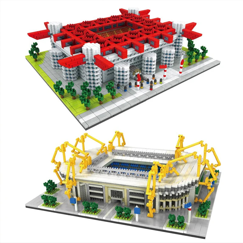 🔵 2023 Футбольные архитектурные блоки Building Blusts Gift - Постройте свой собственный стадион - Кипр