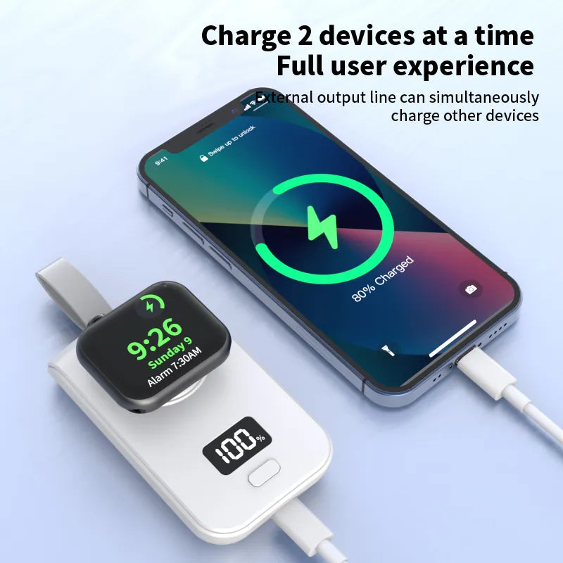 Tragbare drahtlose Ladegerät Power Bank für Apple Watch 8 7 6 5 4 3 Se Ultra für die IWatch Magnetic Lading Station