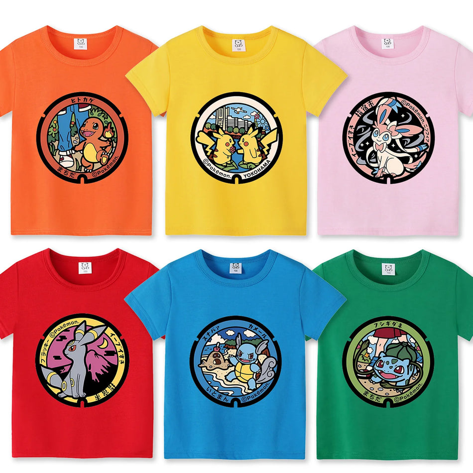 TAKARA TOMY Pikachu Kids T-Shirt for Boys and Girls - Cyprus