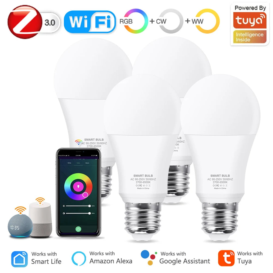 لمبة LED الذكية Excellux 18W/15W RGB - متوافقة مع Zigbee وWiFi