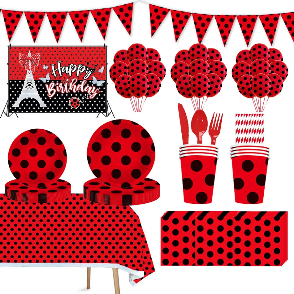 Red Dot Seven Stars Poscient Party Supplies Set - Кипр