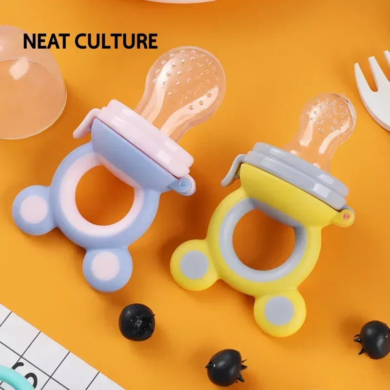 Cute Silicone Fresh Food Nibbler with Bear Ears for Infants - Cyprus